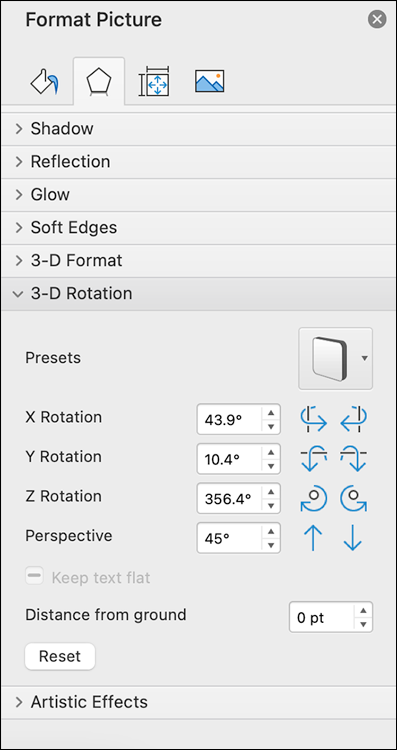 Snapshot shows the Format Picture task pane.