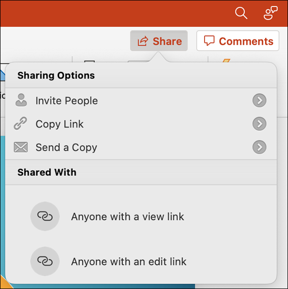 Snapshot shows sharing the uploaded file with others via OneDrive.