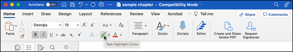 Snapshot shows display icon labels on the ribbon.