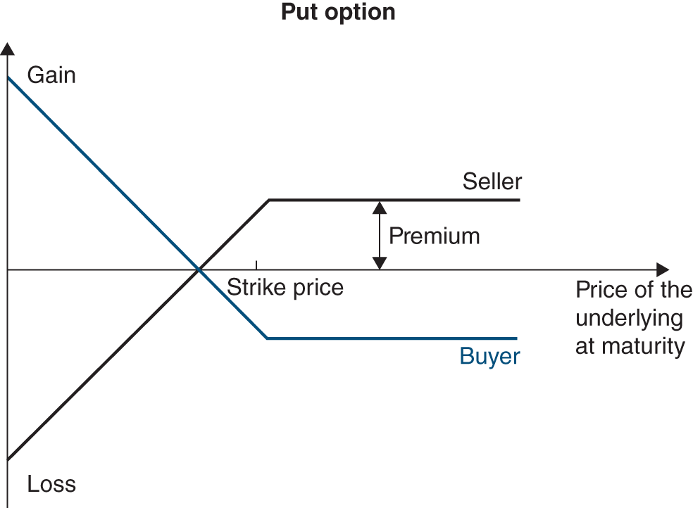 Graph depicts Put option