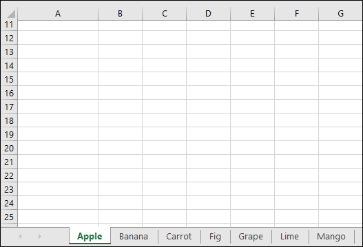 Snapshot shows that often useful to have your worksheets sorted in alphabetical order.