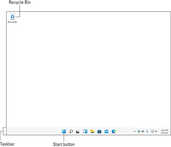 Snapshot of except for the row of icons in the center of the taskbar, the Windows 11 desktop hasn’t changed much.