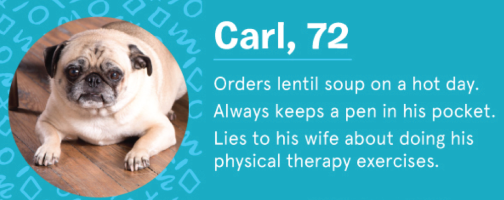 A chat box of Carl, 72.