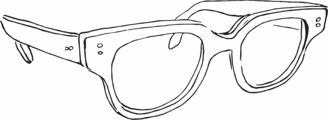 Schematic illustration of a glass.