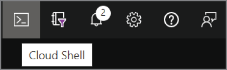 Schematic illustration of Azure Cloud Shell icon