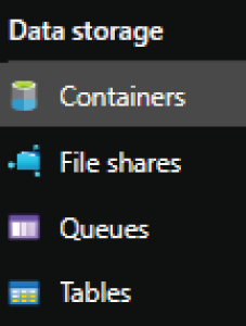 Schematic illustration of Containers button