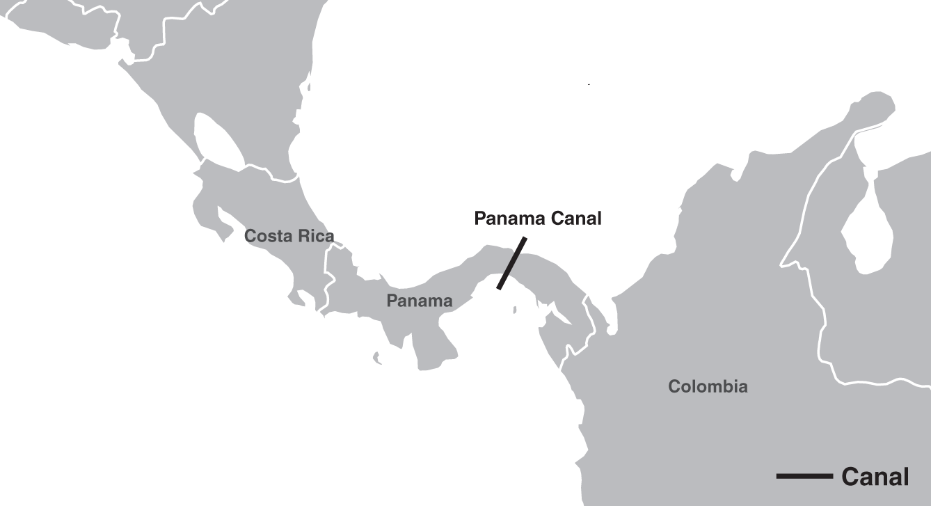 Schematic illustration of the Panama Canal