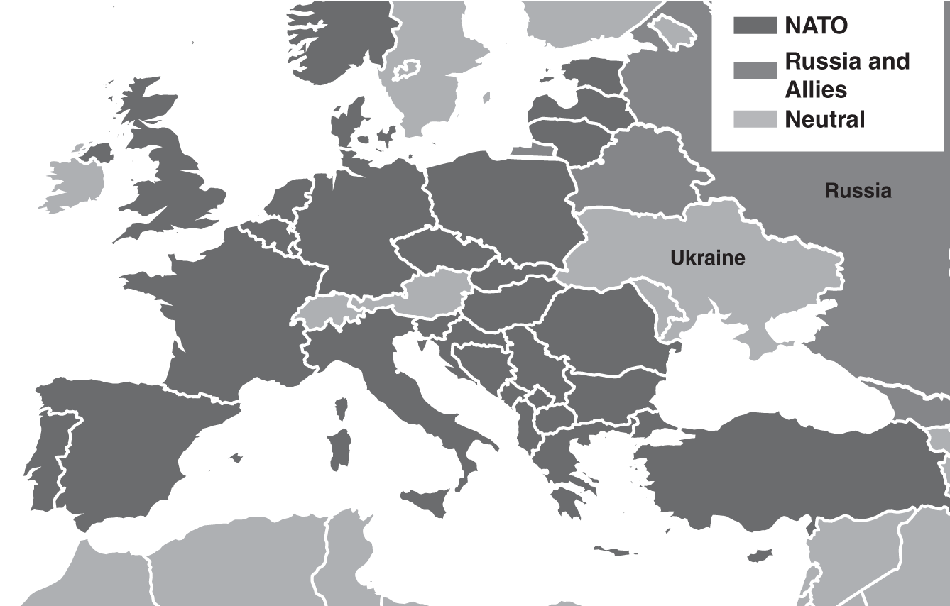 Schematic illustration of eastern Europe