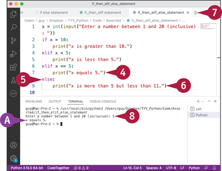 Snapshot of Run Python File in Terminal.