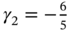 gamma 2 equals negative six fifths