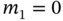 m 1 equals 0