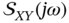 script upper S Subscript upper X upper Y Baseline left-parenthesis j omega right-parenthesis