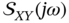 script upper S Subscript upper X upper Y Baseline left-parenthesis j omega right-parenthesis