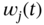 w Subscript j Baseline left-parenthesis t right-parenthesis