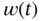 w left-parenthesis t right-parenthesis