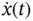 ModifyingAbove x With dot left-parenthesis t right-parenthesis