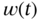 w left-parenthesis t right-parenthesis