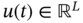 u left-parenthesis t right-parenthesis element-of double-struck upper R Superscript upper L