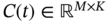 upper C left-parenthesis t right-parenthesis element-of double-struck upper R Superscript upper M times upper K