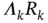 upper Lamda Subscript k Baseline upper R Subscript k