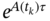 e Superscript upper A left-parenthesis t Super Subscript k Superscript right-parenthesis tau