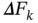 upper Delta upper F Subscript k