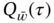 upper Q Subscript w overbar Baseline left-parenthesis tau right-parenthesis