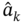 ModifyingAbove a With caret Subscript k