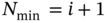 upper N Subscript min Baseline equals i plus 1