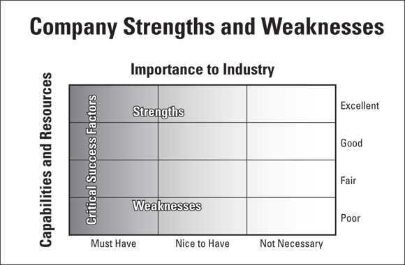 Schematic illustration of comparing the capabilities and resources.