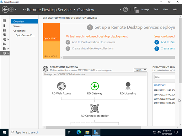 Snapshot of Click the plus sign to install the RD Licensing role.