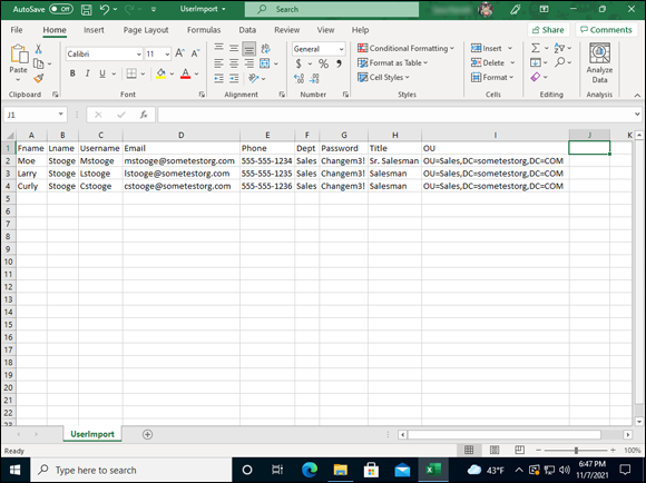 Snapshot of using CSV files to import data sets for scripts is a simple way to deal with multiple inputs.
