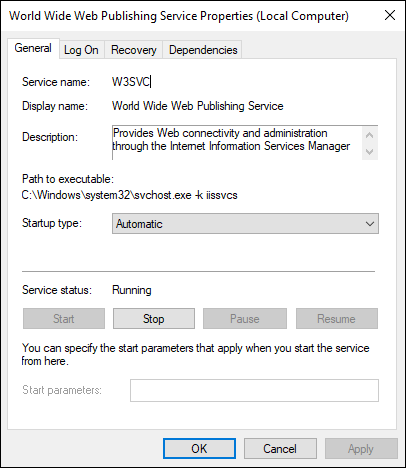 Snapshot of the service name is displayed within the services.msc panel for each service.