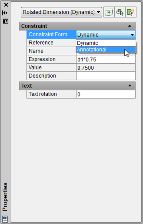 Snapshot shows Turning dynamic constraints into annotational ones.