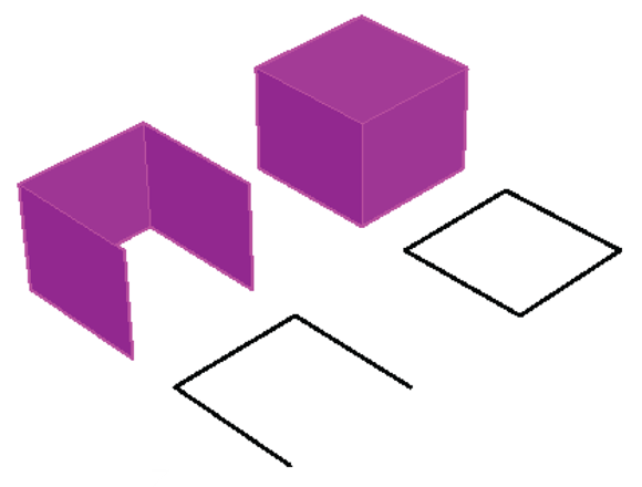 Snapshot shows Converting 2D to 3D by extrusion is as easy as 1-2-3.