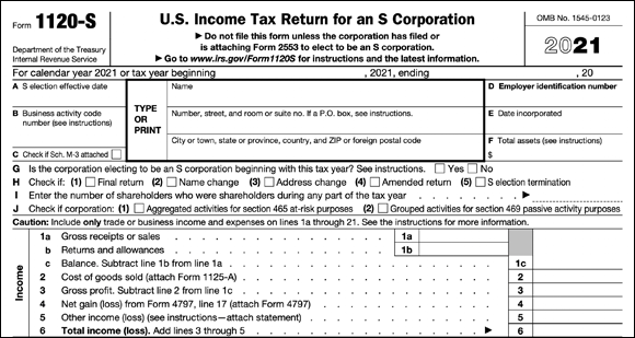 An illustration of Use Form 1120-S to file your side-hustle taxes for an S corporation.