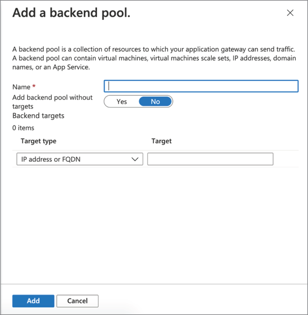 Snapshot of Create Virtual Network: IP Addresses