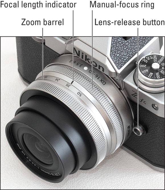 Snapshot shows the important components of the Z-mount 16–50mm lens.