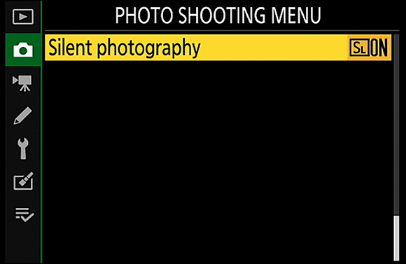 Snapshot shows turn on Silent Photography.