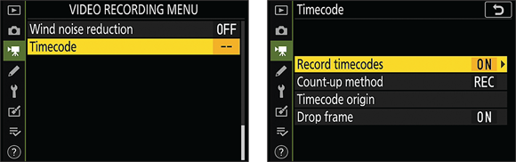 Snapshot shows turning on the Timecode feature makes it easier to search later for a specific part of your video.