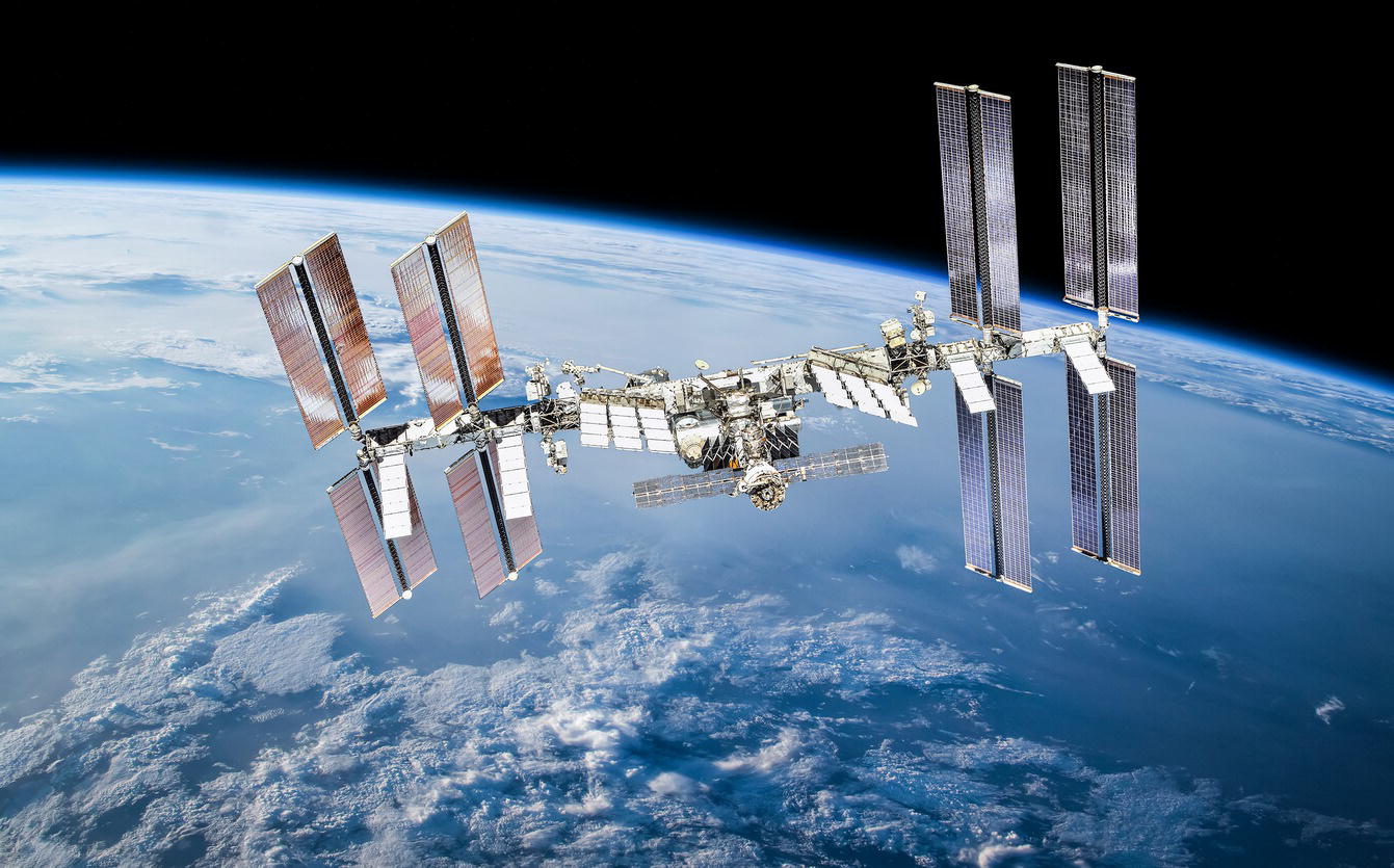 Photo depicts international Space Station.