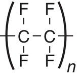 Schematic illustration of chemical structure of Teflon (including PTFE, etc.).