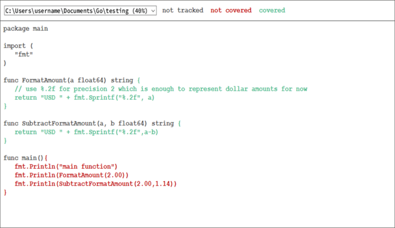 Snapshot of the web page color-codes the lines of code.