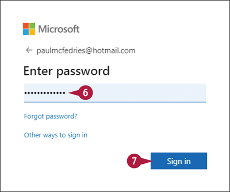 Snapshot of enter your password.