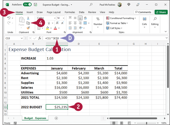 Snapshot shows the values are entered.