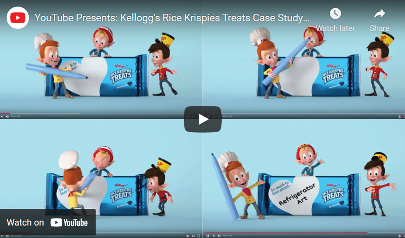 Schematic illustration of YouTube Presents: Kellogg's Rice Krispies Treats Case Study