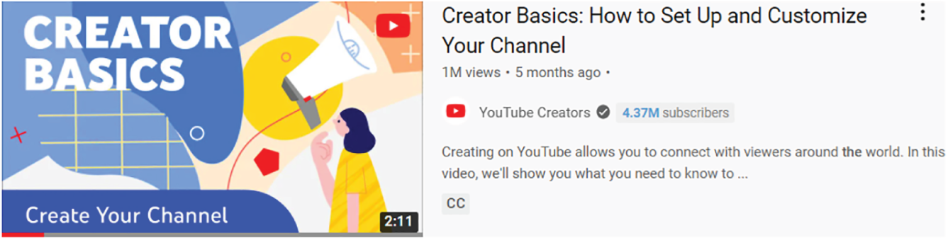 Snapshot of Creator Basics: How to Set Up and Customize Your Channel