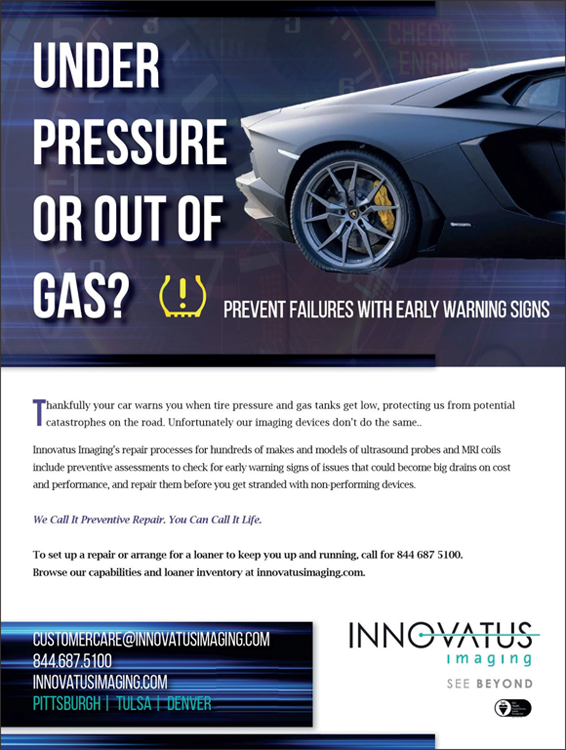 Snapshot of a creative and attention-getting ad for Innovatus Imaging.