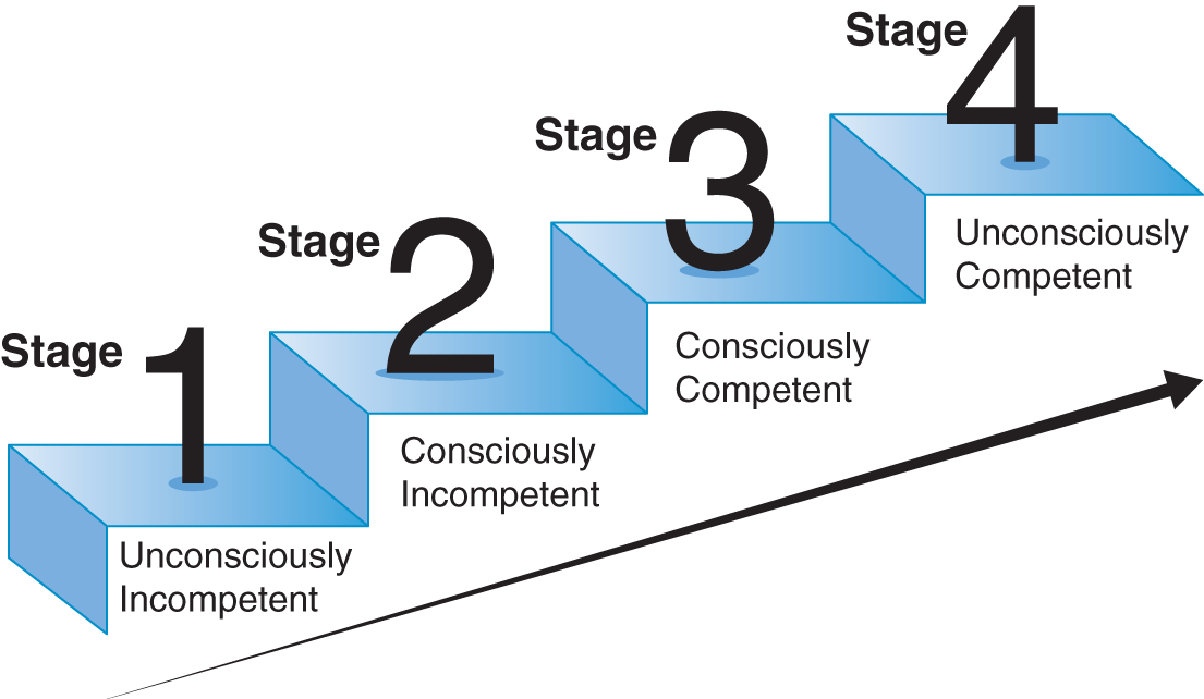 Schematic illustration of dimensions and stages of learning.