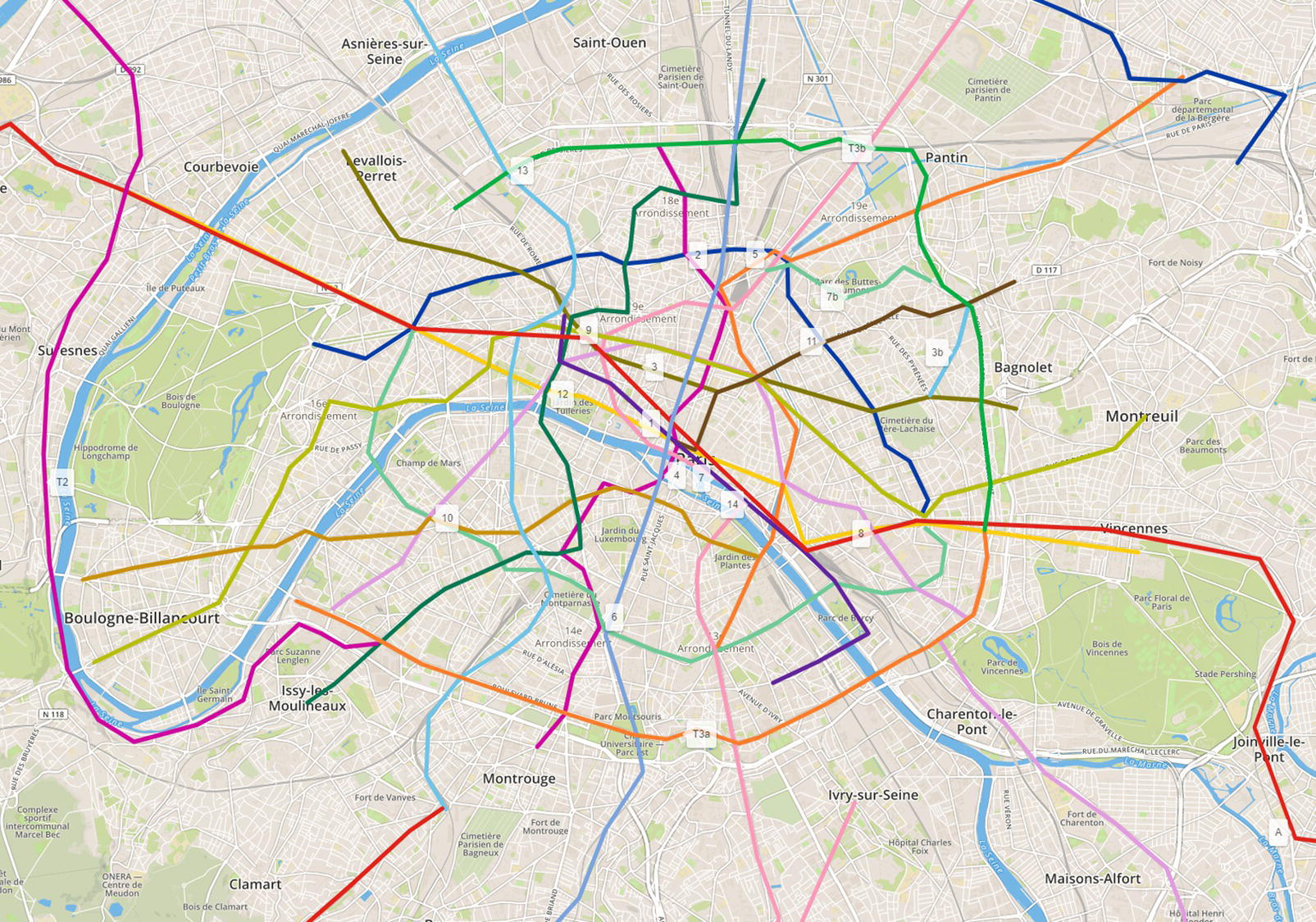 Schematic illustration of transportation network.